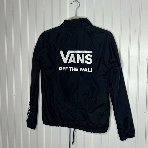 Vans Checkered Sleeve Snap Front Windbreaker Jacket Size XS - Picture 3 of 10